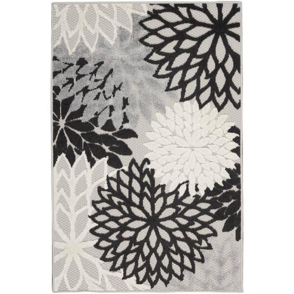 Nourison Aloha Monochrome Tropical Indoor/Outdoor Area Rug - image 