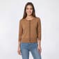 Womens Kasper 3/4 Sleeve Gold Button Rib Hem Cardigan - image 1