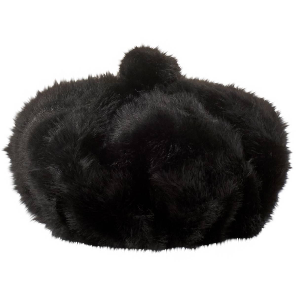 Womens Steve Madden Faux Fur Beret