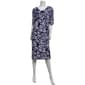 Womens Connected Apparel Elbow Sleeve Floral Cowl Neck Midi Dress - image 1