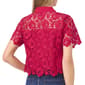 Womens Cece Short Sleeve Button Down Floral Lace Blouse - image 2