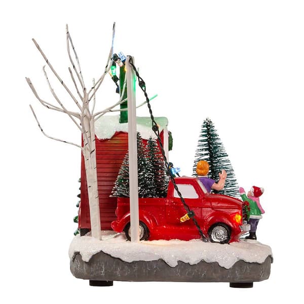 Kurt S. Adler 4.7in. Lighted "Christmas Trees" Village Shop