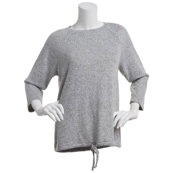 Plus Size Architect&#40;R&#41; 3/4 Sleeve Marled Drawstring Hem Tee - image 