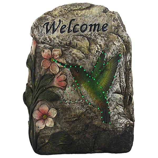 CC Outdoor Living LED Solar Powered Welcome Garden Stone - image 