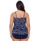 Plus Size TrimShaper Savanna Skin Hanky Hem Tankini Swim Top - image 2