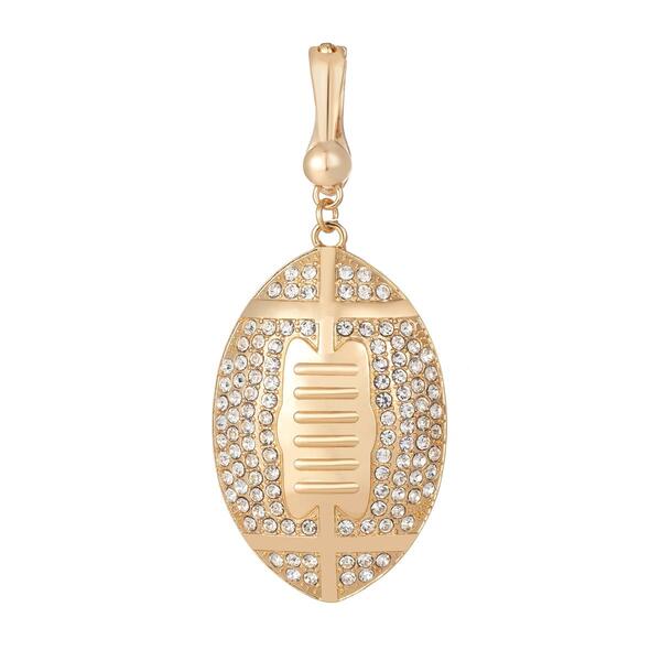 Wearable Art Gold-Tone Football Enhancer Pendant - image 