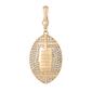 Wearable Art Gold-Tone Football Enhancer Pendant - image 1