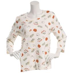 Plus Size Bonnie Evans Floral Pumpkin Tee