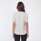 Womens Adrianna Papell V-Neck Faux Front Button Dot Blouse - image 5