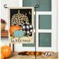 Evergreen Mixed Print Pumpkins Garden Linen Flag - image 4