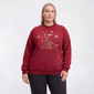 Plus Size Top Stitch By Morning Sun Birds Fleece Sweatshirt - image 1