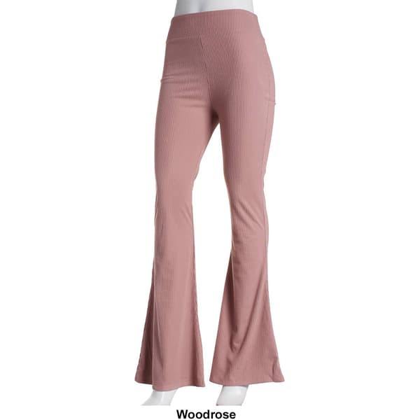 Juniors Self Esteem Brushed Hacci Rib Flare Leggings