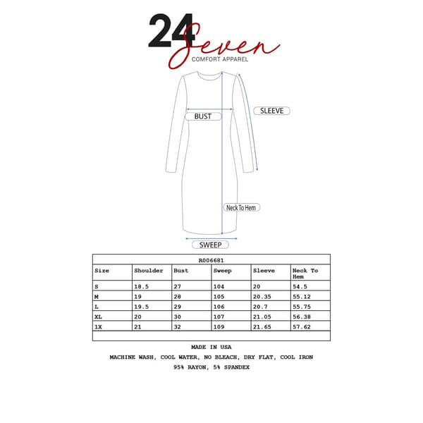 Womens 24/7 Comfort Apparel V-Neck A-Line Dress