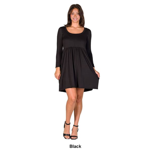 Womens 24/7 Comfort Apparel Babydoll Knee Length Dress