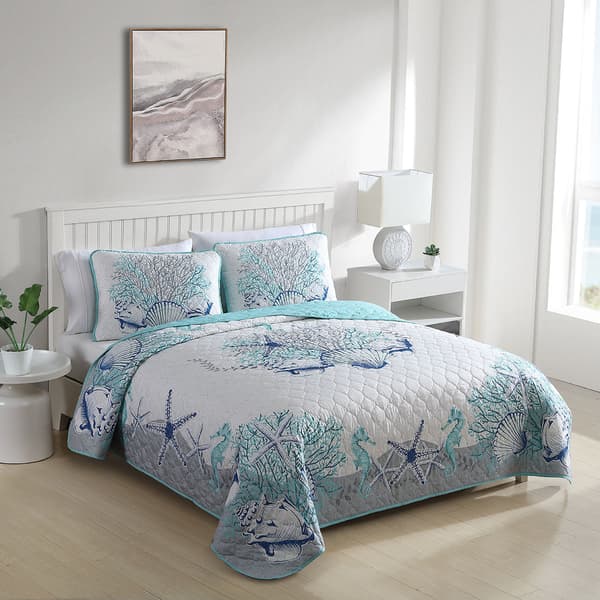 3pc. Beach Delight Quilt Set - image 