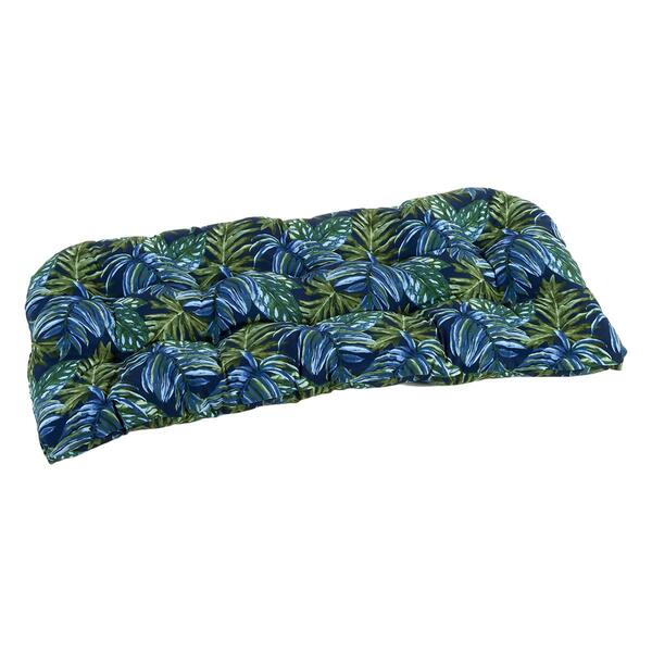 Jordan Manufacturing Wicker Settee Cushion - Tropical Leaf - image 