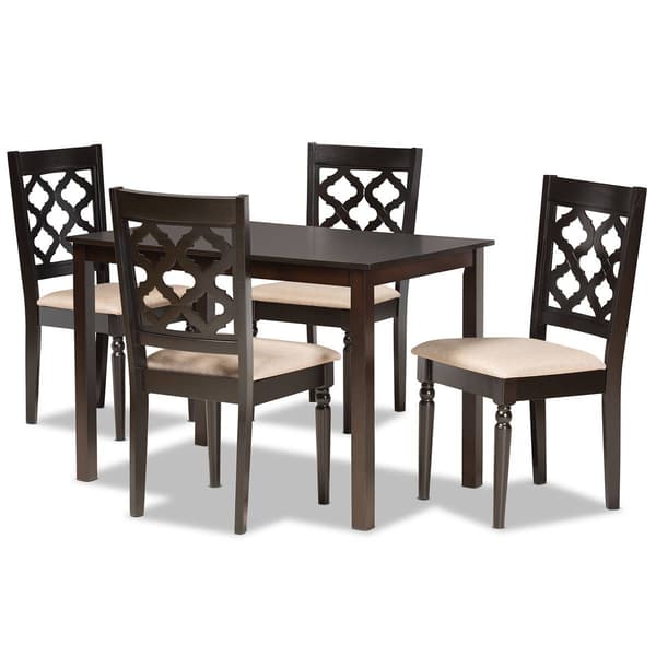 Baxton Studio Ramiro Sand/Dark Brown Wood 5pc. Dining Set - image 