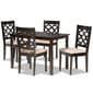 Baxton Studio Ramiro Sand/Dark Brown Wood 5pc. Dining Set - image 1