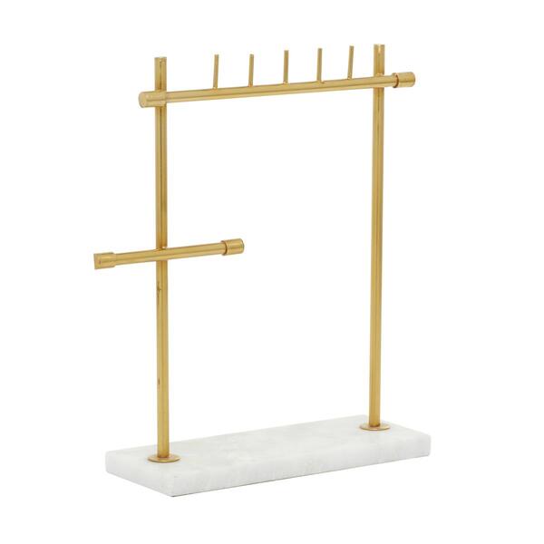 9th & Pike&#40;R&#41; Gold Marble Rods Jewelry Stand - image 