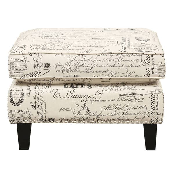 Elements Erica French Script Ottoman
