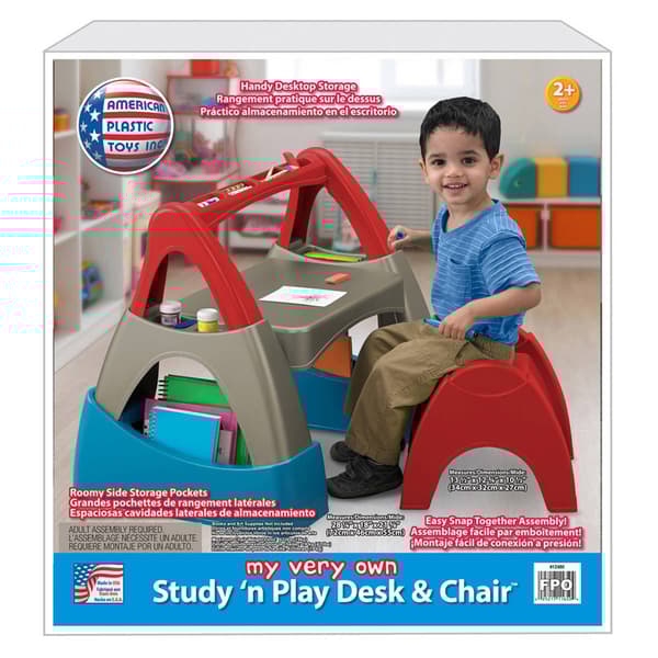 American Plastic Toys Study & Play Desk & Chair