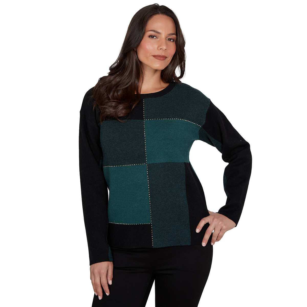 Petite Emaline Feminine Mystique Color Block Sweater