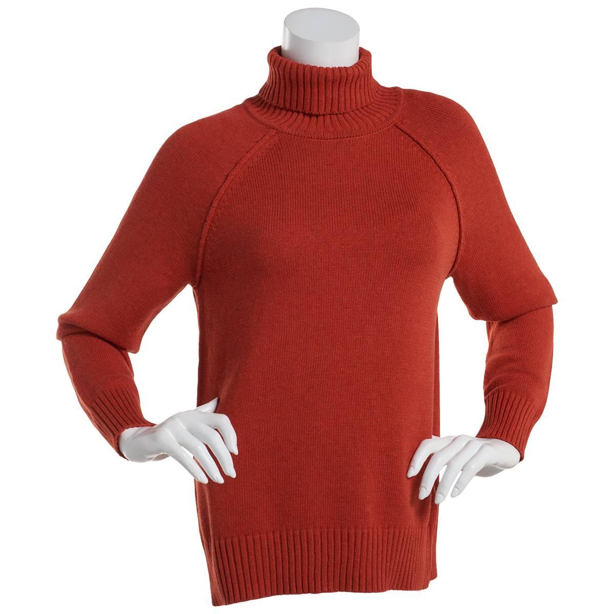 Womens 89th & Madison Long Sleeve Perfect Turtleneck Sweater