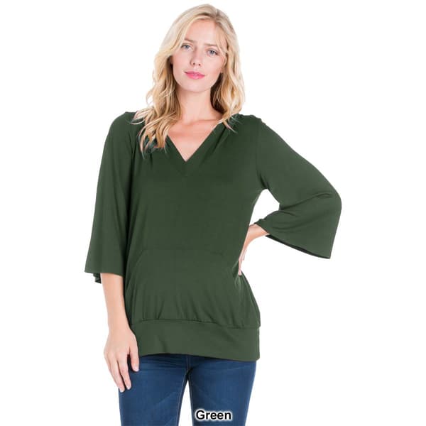 Plus Size 24/7 Comfort Apparel Oversized Maternity Hoodie