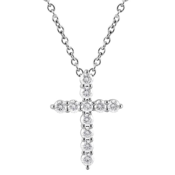 Nova Star(R) 1ctw. Sterling Silver Lab Grown Diamond Cross Pendant - image 