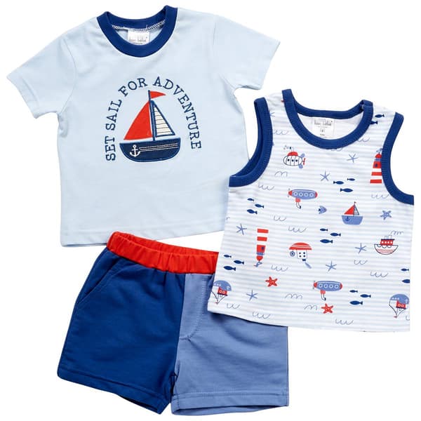 Baby Boy (12-24M) bon bebe® New York 3pc. Set Sail Set