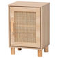 Baxton Studio Maclean Natural Brown Wood 1-Door Nightstand - image 1