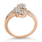 Haus of Brilliance Rose Gold Plated 1/2ctw. Diamond Bypass Ring - image 5