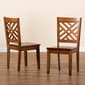 Baxton Studio Caron Walnut Brown Wood 2pc. Dining Chair Set - image 7