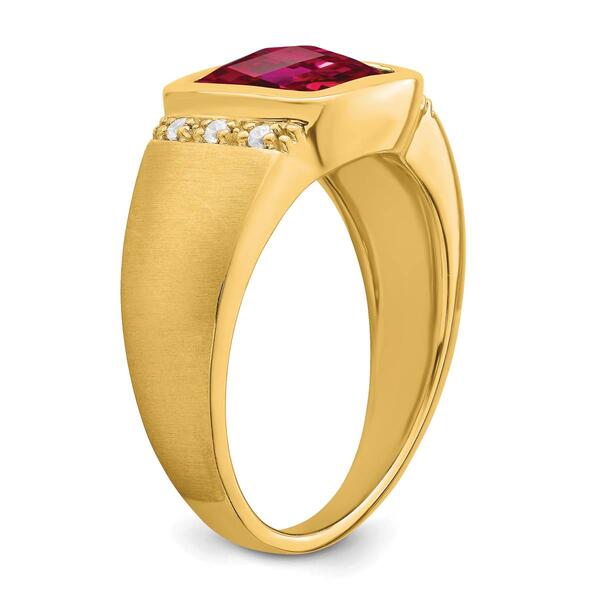 Mens Gentlemen&#8217;s Classics&#8482; 14kt. Gold 5ctw. Created Ruby Ring