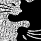 Plus Size LA Pop Art Yin Yang Cat Word Art Crew Neck Sweatshirt - image 3