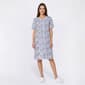 Womens Casual Time Seersucker Floral Embossed Zip Front Duster - image 1