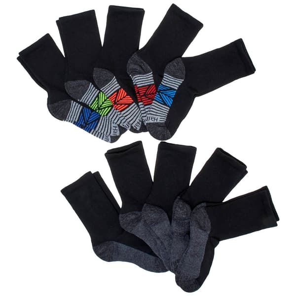 Boys &#40;8-20&#41; Hanes Ultimate&#40;R&#41; 10pk. Crew Socks