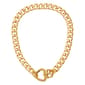 GUESS Gold-Tone Curb Chain Necklace with Heart Closure - image 1