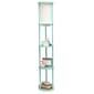Simple Designs Round Modern Shelf USB Port Organizer Floor Lamp - image 7