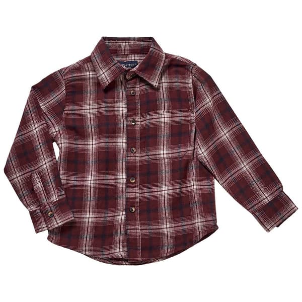 Boys (4-7) Architect(R) Jean Co. Flannel Shirt - Red/Navy/Cream - image 