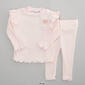 Baby Girl &#40;3-9M&#41; Charlotte & Star Heart/Bow Top & Leggings Set - image 2
