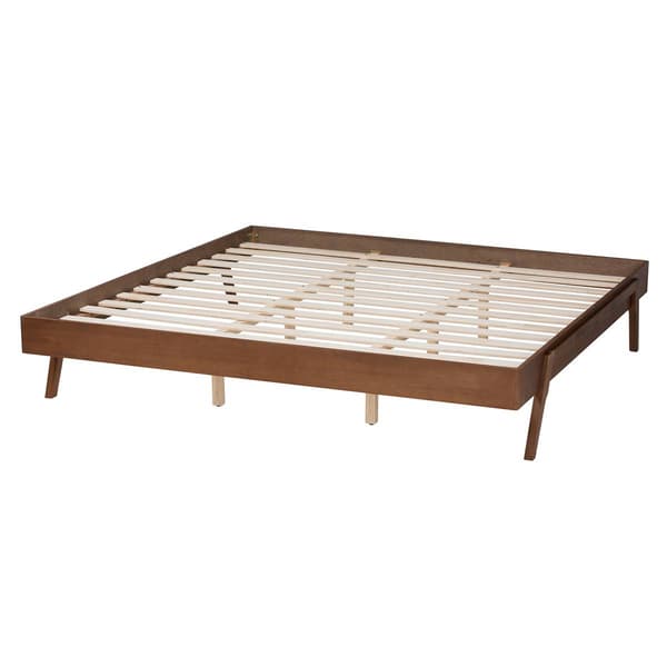 Baxton Studio Sarita Ash Walnut Wood Queen Bed Frame Boscov's