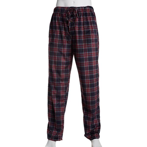 Mens Big &amp; Tall Preswick &amp; Moore(R) Plaid Silky Pants - Navy/Red - image 