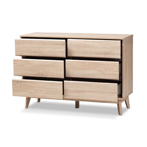 Baxton Studio Miren 6 Drawer Dresser