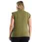 Plus Size Rafaella® Sleeveless Ruffle Trim Solid Polo - image 2