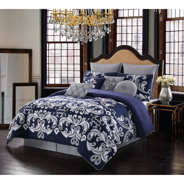 Style 212 Dolce 10pc. Scroll Pattern Comforter Set - image 