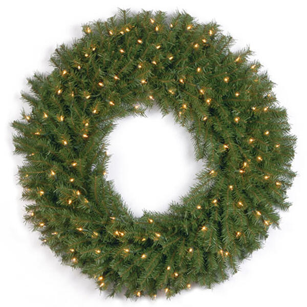 National Tree 36in. Pre-Lit Norwood Fir Wreath - image 