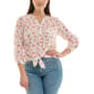 Womens Zac & Rachel 3/4 Roll Tab Sleeve Lip Stain Blouse - image 1