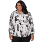 Plus Size Alfred Dunner Crowd Pleaser Abstract Floral Blouse - image 3