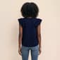 Womens Nanette Lepore Cap Sleeve Bobble Trim Button Front Blouse - image 2